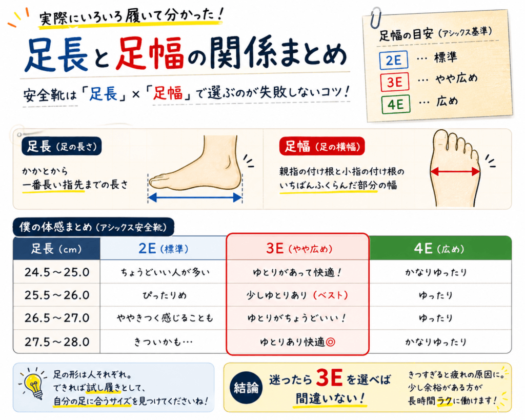 靴のサイズを説明する画像